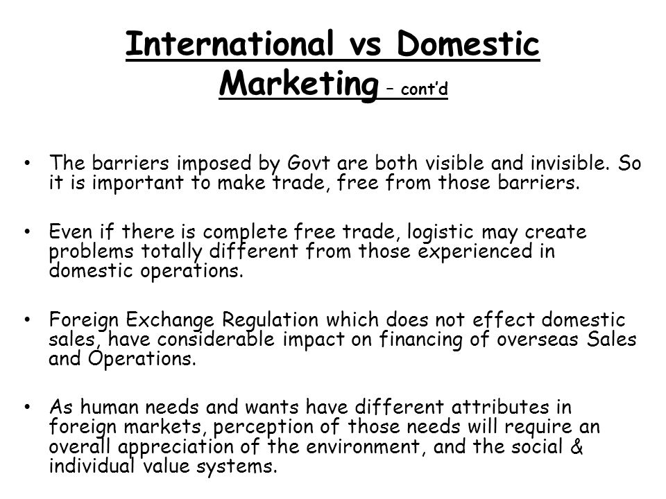 International vs. Domestic Trade Economics Assignment Help